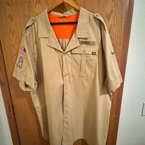 Men's Green Bay Packers Nike 2019 Salute to Service Sideline Button-Up Shirt 3XL